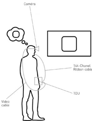 Figure 14 : Schéma d ’un  système de « substitution sensorielle » par vision tactile (TVSS)