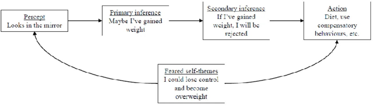 Figure 2. An example of an inference-based approach conceptualization of eating disorders  demonstrating the creation of a faulty inductive narrative