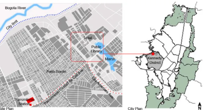 Fig. 9 Localization plan of the Tintal zone 