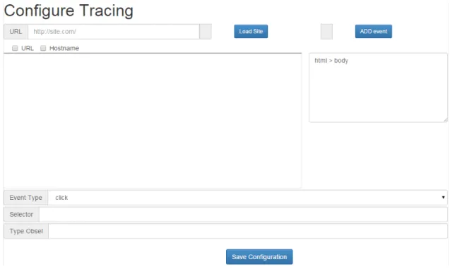 Figure 5. Configuration interface.
