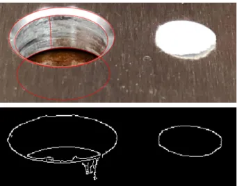 Figure 12: Comparison between the edges of interest and the Canny filter result.
