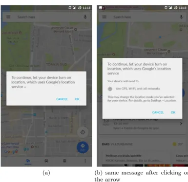 Figure 5: Google Maps prompting for Wi-Fi activation on the OnePlus One