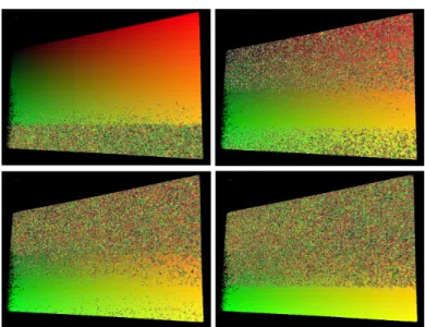 Figure 3.4: Matching obtained for various partial exposures of two consecutive patterns.