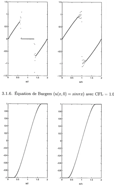 FIG. 3.1.6. Équation de Burgers