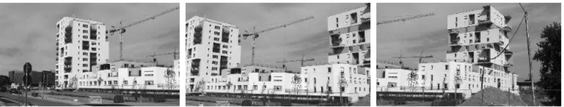 Figure 8: Example images of the Paris XIIth sequence with occlusions of buildings by people and cars