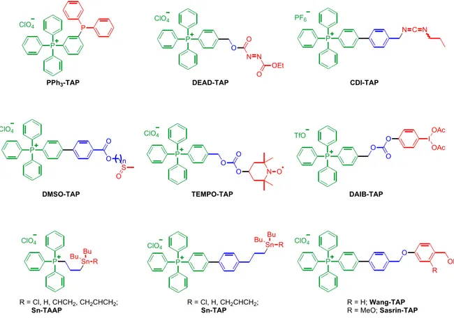 Figure 10. Réactifs et catalyseurs supportés sur dérivés TAP développés par le groupe du  Pr