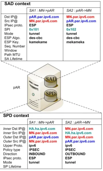 Fig. 5. SAD and SPD context on the pAR
