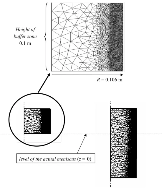 Figure 7. Finite element mesh and its evolution using the GNS method. 