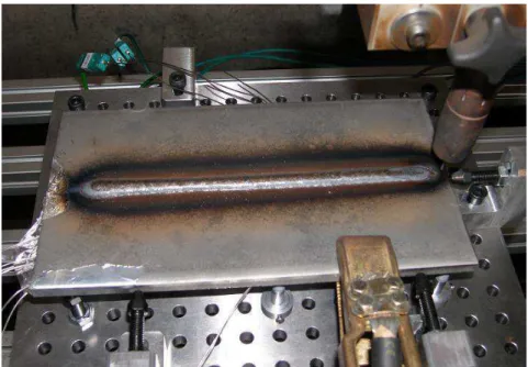Figure 2: GMA welding experiment. 