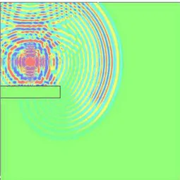 Figure 1.8: Wave propagation in the “damaged” specimen.