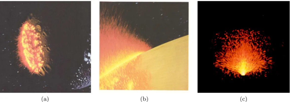 Figure 3.5 – Résultats d’un système de particules conçu par Reeves et intégré à la production cinématographique ‘ Star Trek II : The Wrath of Khan ’