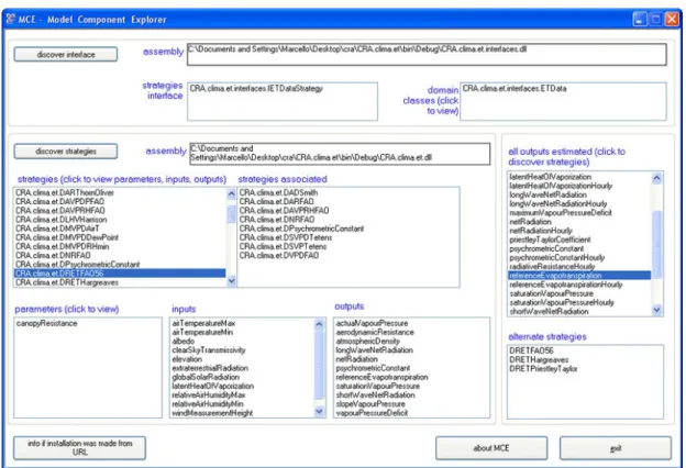 Fig. 3  Discovering strategies in a model component via the Model Component Explorer. 