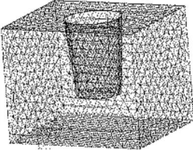 Figure 11: Meshing of the surfaces for the plastic-cup mould