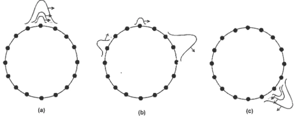 Figure l-l: Illustration du problème de fermi, Pasta Ulam. Soit un réseau monoatomique circulaire