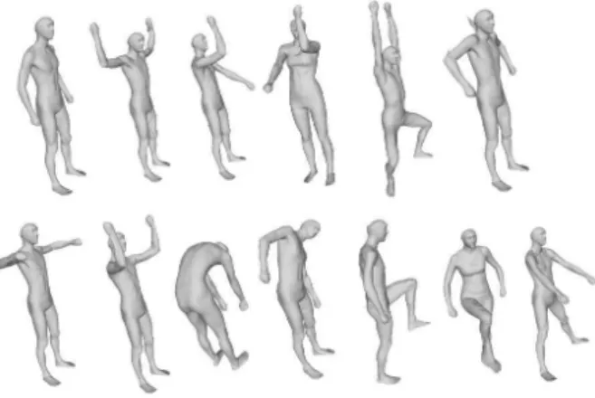 Figure 8: Example of body poses in the static human dataset [48].