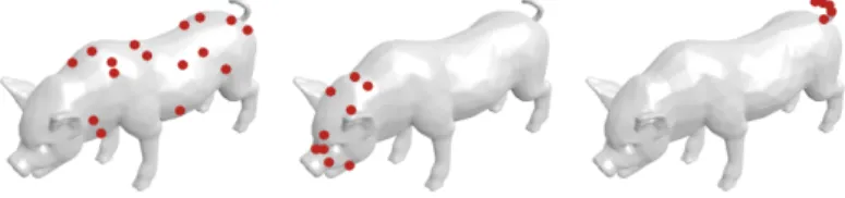 Figure 3: Our label sampling strategy. Left to right: body, head, tail.