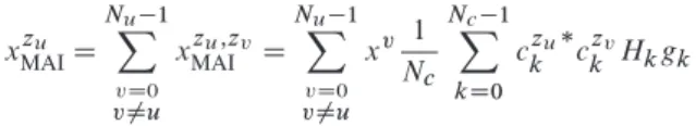 Table I. Expressions of the equalization coefficient.