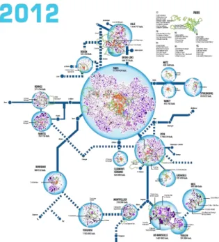 Fig. 2. Hub and spoke view of the main French cities 