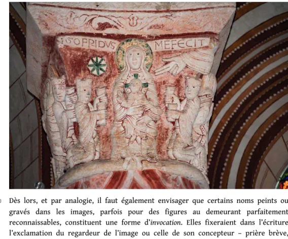 Fig. 7 – Chauvigny, église Saint-Pierre. Signature de  Gofridus .