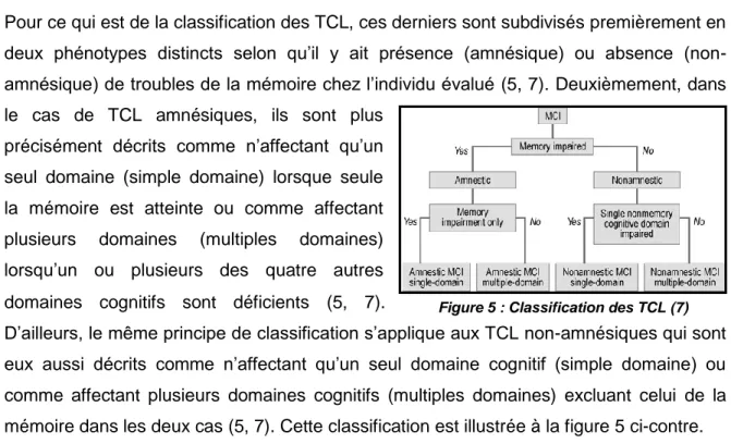 Figure 5 : Classification des TCL (7) 