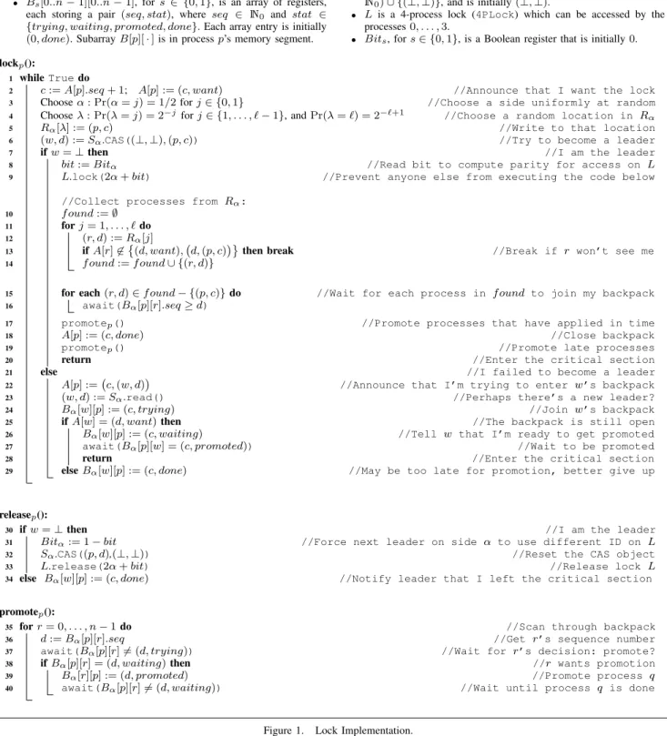 Figure 1. Lock Implementation.