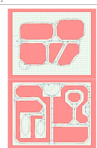 Fig. 8 Urban (top) and Labyrinth (botom) environments.