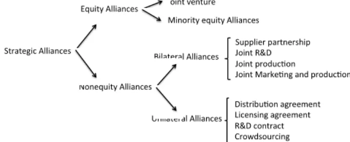 Fig. 1.  Alliances typology 