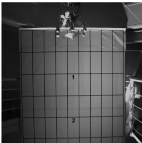 Fig. 18: Net Testing: Novespace A300 Parabolic Flight. Tar- Tar-get capture and closure of 1 m net demonstrated in parabolic flight (capture top, closure bottom).