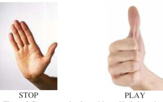 Figure 3. Deux exemples de positions clés de la main