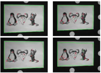 Fig. 3. Effects of the selection on the proposed tracker (frame 1 and 50).