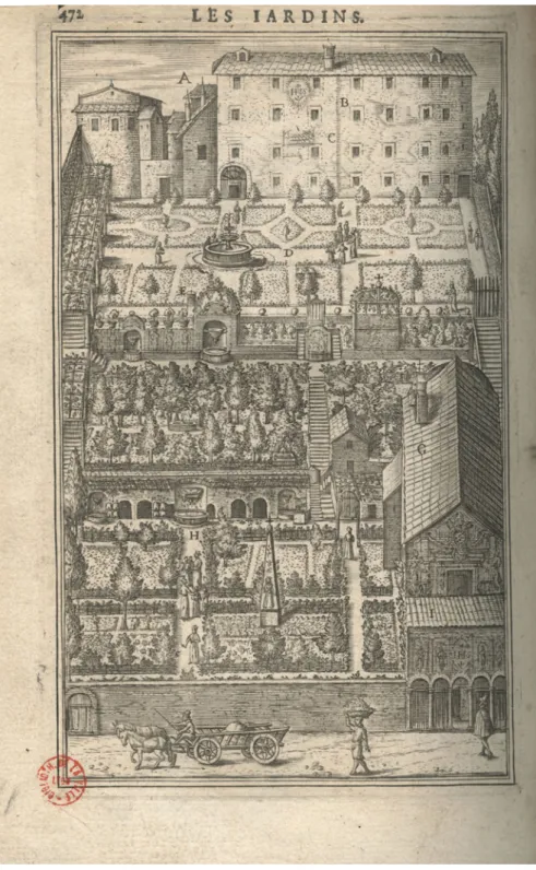 Fig. 9 Attributed to Matthias Greuter, The Garden of the Jesuit Noviciate of Sant’Andrea al Quirinale, Rome, in Louis Richeome, Peinture spirituelle 