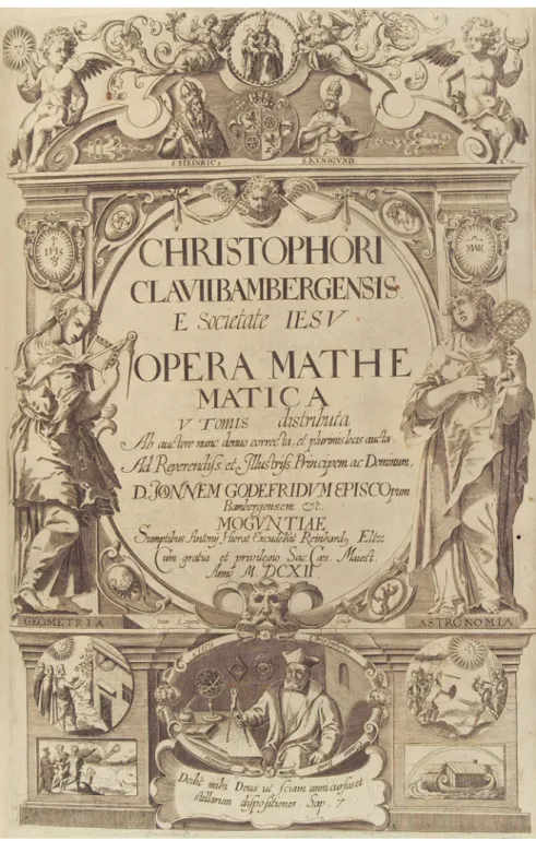 Fig. 12 Frontispiece to Christoph Clavius, Opera mathematica, 1612, # from Remmert (2011, 75)