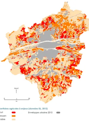 Figure 8. Territoires à enjeux agricoles.