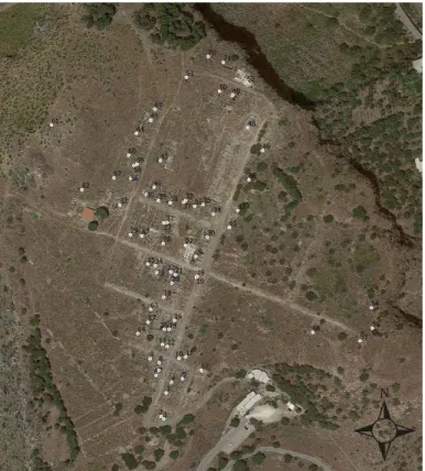 Fig. 5 – Photo satellitaire de Solonte avec la localisation des citernes.