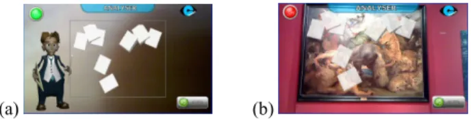 Figure 3:  Superimposing art works game 