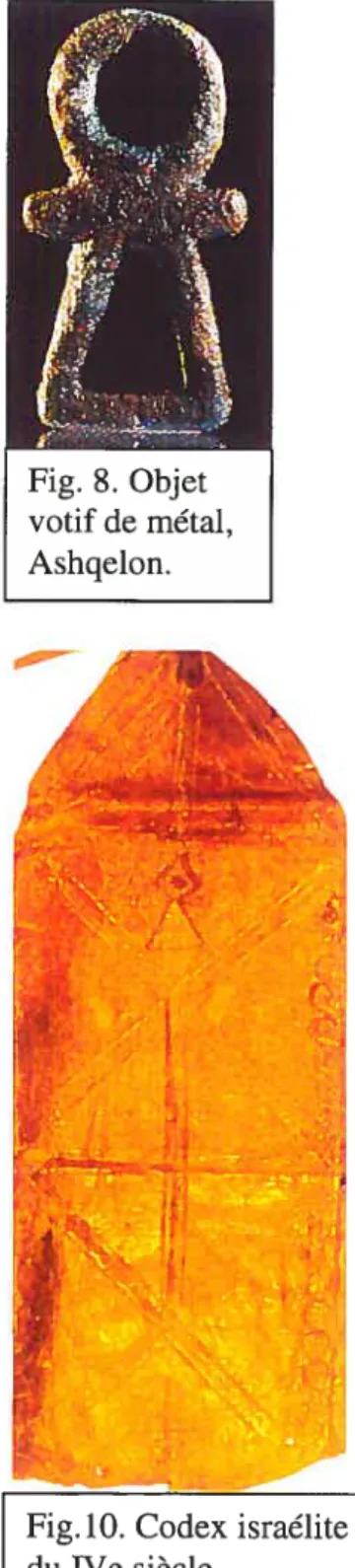 Fig. 9. Stèle deTyr. Fig. 10. Codex israélite du IVe siècle.