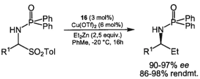 Figure 3. Études électroniques et stériques sur les N-phosphinoylimines