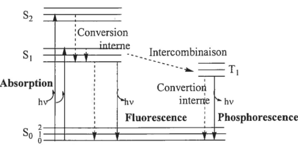 Figure 18: Une représentation du diagramme de Jablonski.’ 1.21