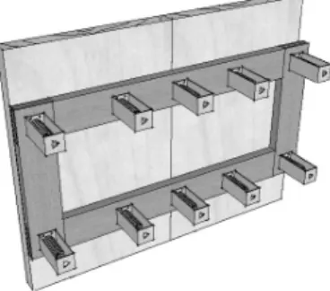 Figure 8 : Réplique de validation du modèle de châssis-ressort  En  exposant  la  réplique  à  différents  environnements  et  en  relevant  ses  mouvements  via  un  système  de  capteurs  nous  pourrons  évaluer  les  performances  du  modèle  numérique