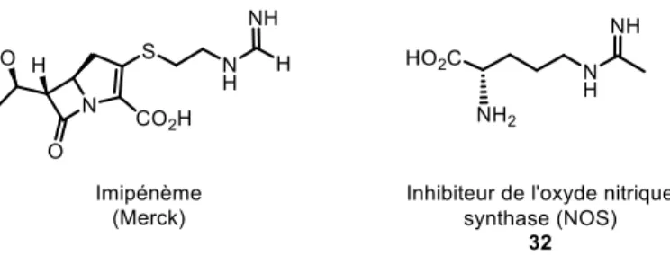 Figure 7. Produits pharmaceutiques : Imipénème et inhibiteur de la NOS 