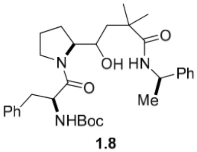 Figure 1.14. Structure du Boc-Phe-Pro--[CH-(OH)-CH 2 ]-Aib-NHBn(-Me) 1.8.  