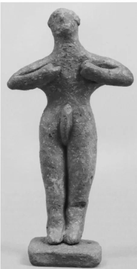 Fig. 1.  Figurine de   personnage   ithyphallique provenant   du     sanctuaire de montagne à Petsofas, M.M