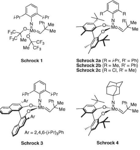 Figure 7. Catalyseurs de Schrock