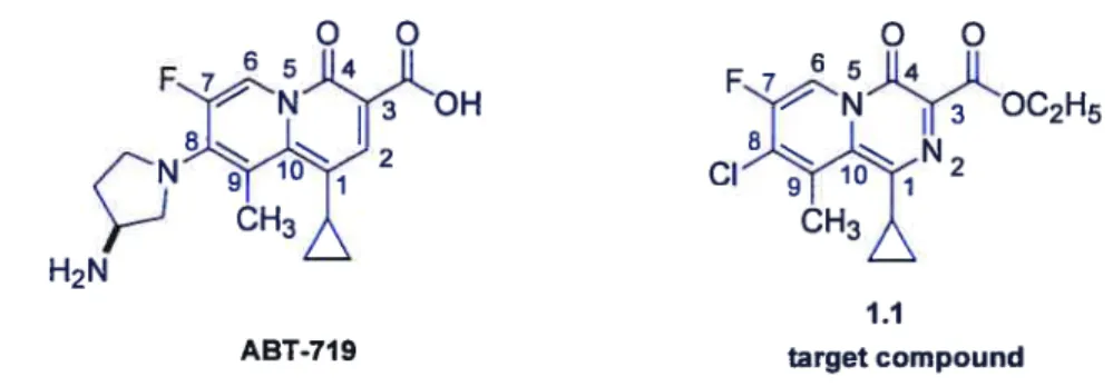 figure 1.5 Structures ofABT-719 and a target compound