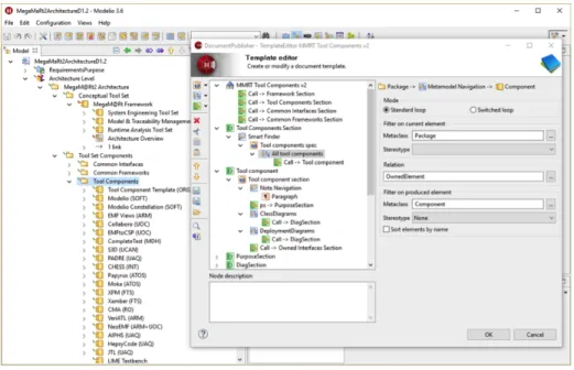 Fig. 5. Example: Custom document generation template for individual tools section.