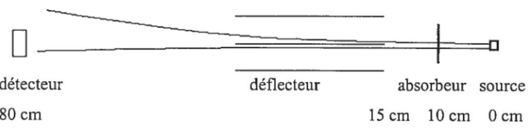 Figure 14 : Géométrie pour les tests avec particules alpha.