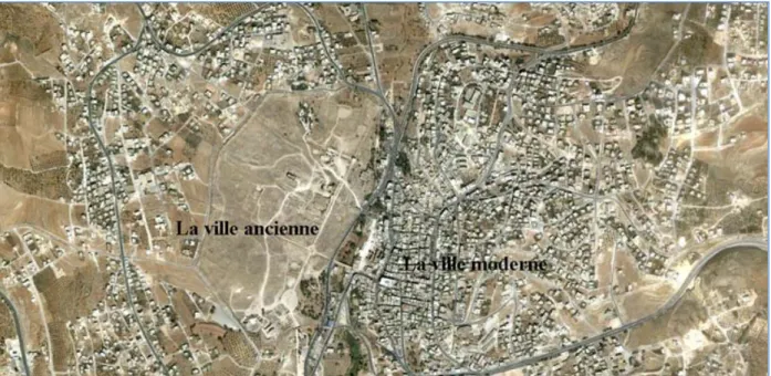 Figure 6- Vue Satellite de la Ville Ancienne et de la Ville Arabe Moderne. Photo: Google