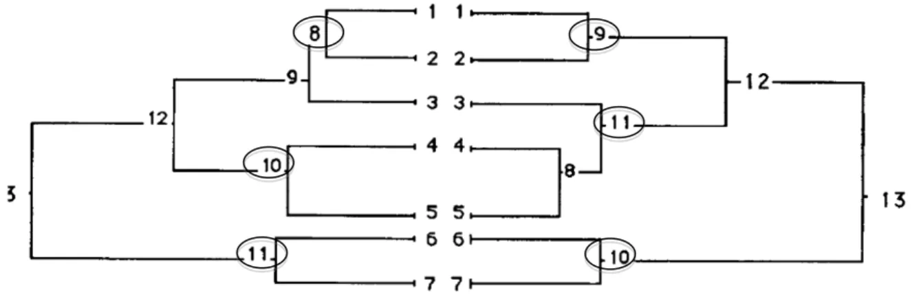 Figure 3. Double classification descendante hiérarchique avec Alceste (Reinert, 1990)  Chaque classe de la typologie est caractérisée par une liste de mots qui constitue le  vocabulaire spécifique de la classe par rapport à l’ensemble du corpus, par les se