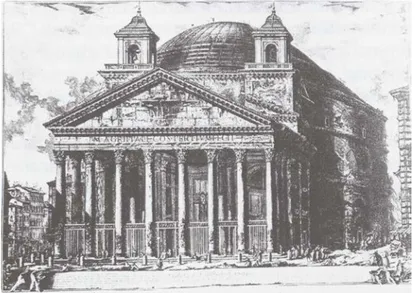 Figure 1 Le Panthéon de Rome au 17 e  siècle. 