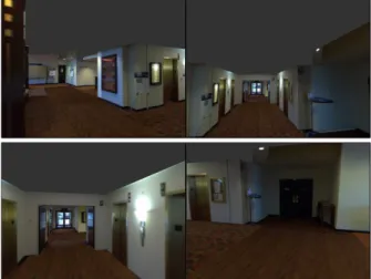 Figure 1: Example of images. The scene of “Conference Venue Package 01” was captured at the ISMAR2009 conference venue.